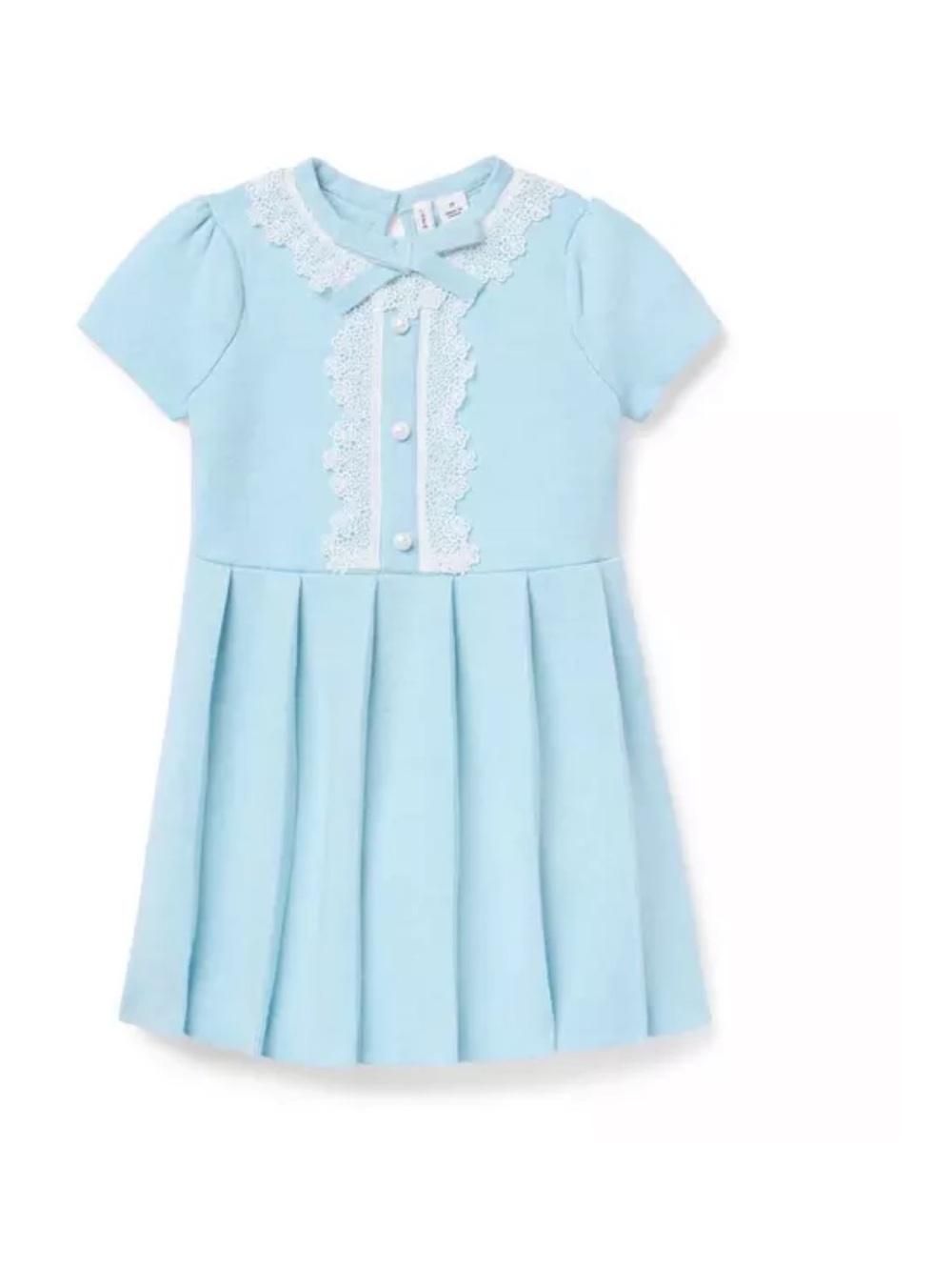 Light Blue Lace-Trim Pleated Kids Dress Janie and jack size  4